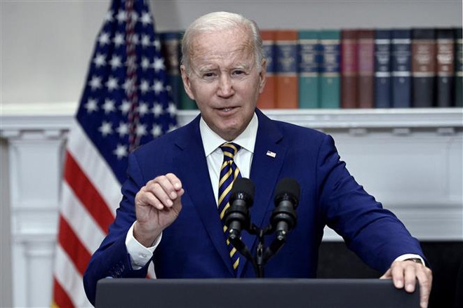 Tổng thống Mỹ Joe Biden. (Nguồn: AFP/TTXVN) Kết quả thăm dò: Tỷ lệ ủng hộ Tổng thống Mỹ Joe Biden giảm ảnh 1