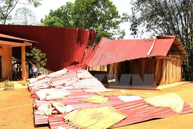 Quảng Bình: Lốc xoáy khiến nhà dân bị tốc mái, hoa màu gãy đổ ảnh 1