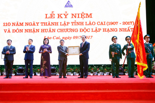Chủ tịch nước dự lễ kỷ niệm 110 năm ngày thành lập tỉnh Lào Cai ảnh 1