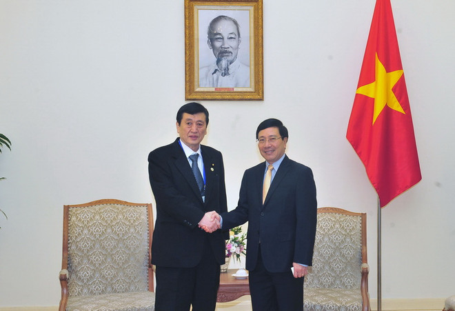 APPF-26: Phó Thủ tướng Phạm Bình Minh tiếp đoàn nghị sỹ Nhật Bản ảnh 1