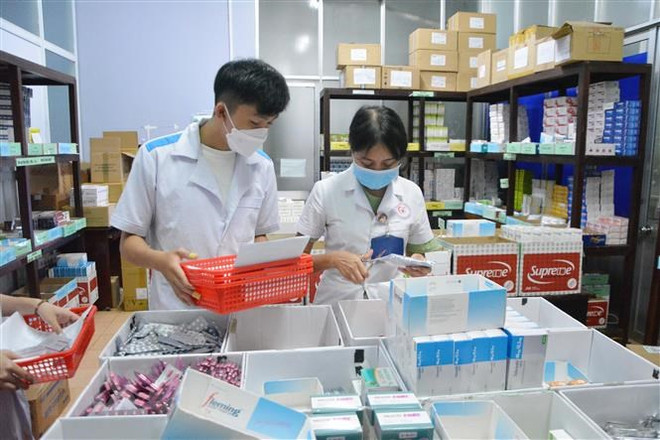Kiểm kê thuốc. (Nguồn: TTXVN) Gia hạn đăng ký lưu hành gần 8.880 thuốc, vaccine và sinh phẩm y tế ảnh 1