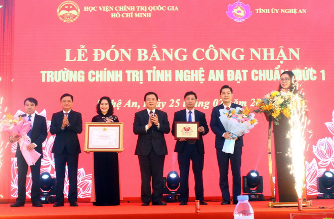 Trường Chính trị Nghệ An đạt chuẩn mức 1 theo quy định của Ban Bí thư ảnh 1