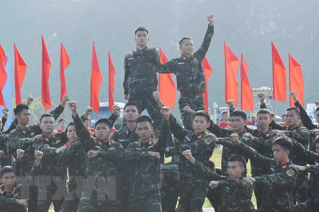 Tiết mục tại Lễ Bế mạc Chương trình Đánh giá Năng lực Lực lượng chuẩn bị tham gia hoạt động Gìn giữ Hòa bình Liên hợp quốc của Nhóm Chuyên gia Gìn giữ Hòa bình Chu kỳ 4. (Ảnh: Minh Đức/TTXVN) ADMM+ đánh giá cao Việt Nam trong việc tổ chức CEPPP 2023 ảnh 1