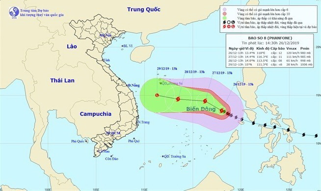 Bão số 8 ở Biển Đông giật tăng lên cấp 15, sóng cao đến 9 mét ảnh 1