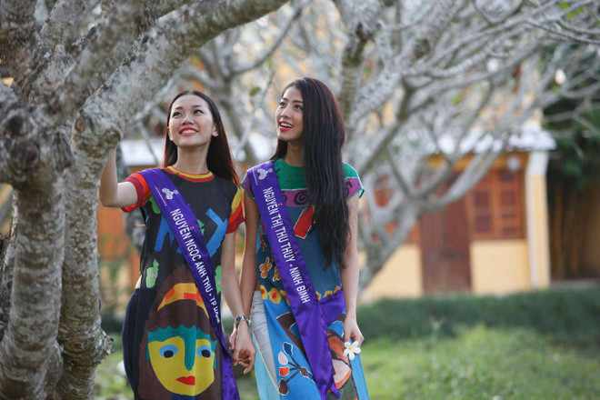 Top 16 thí sinh Hoa khôi Áo dài mặc đồ do trẻ mẫu giáo thiết kế ảnh 5