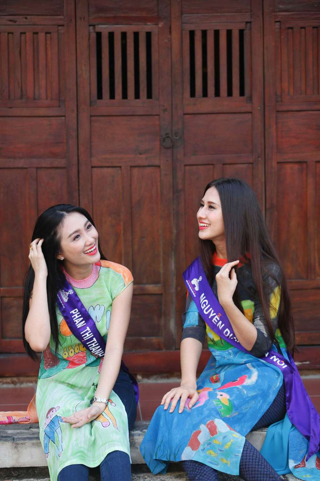 Top 16 thí sinh Hoa khôi Áo dài mặc đồ do trẻ mẫu giáo thiết kế ảnh 11