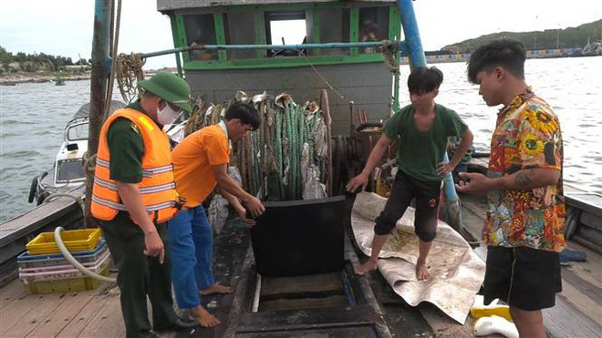 Quảng Bình xử lý hai tàu cá đánh bắt thủy hải sản sai tuyến ảnh 1