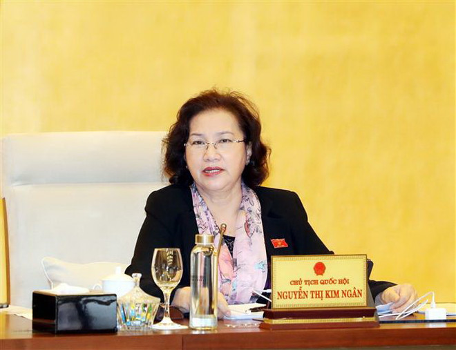 Chủ tịch Quốc hội Nguyễn Thị Kim Ngân phát biểu. (Ảnh: Trọng Đức/TTXVN) Kỳ họp thứ 9 của Quốc hội dự kiến diễn ra trong 17,5 ngày ảnh 1