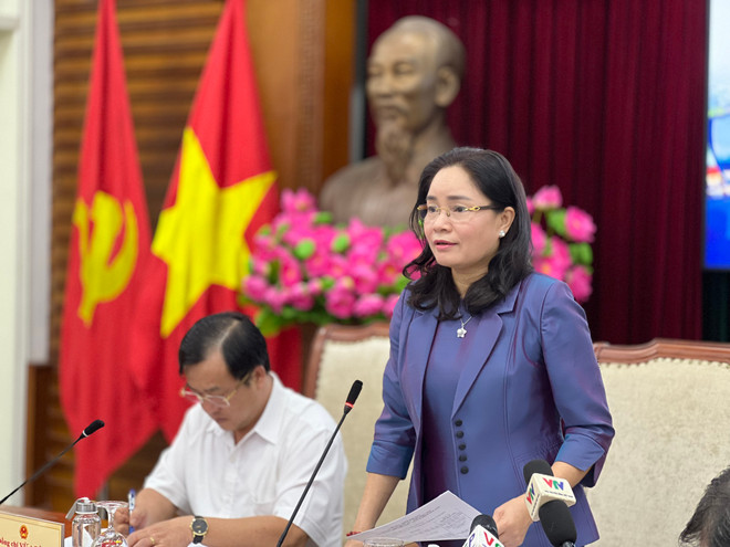 Thứ Trưởng Bộ Văn hóa, Thể thao và Du lịch Trịnh Thị Thủy. (Ảnh: Mai Mai/Vietnam+) z5180232467905_93b1d90fd3f6c9b5309310e1d302cf9d.jpg