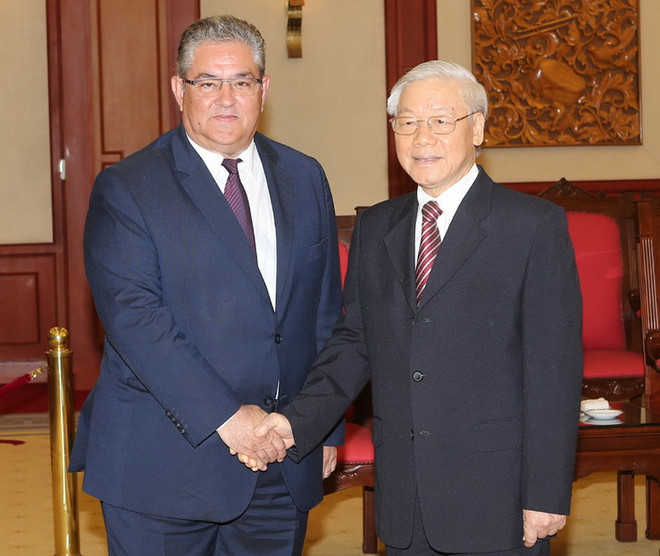 Tổng Bí thư tiếp đoàn đại biểu cấp cao Đảng Cộng sản Hy Lạp ảnh 1