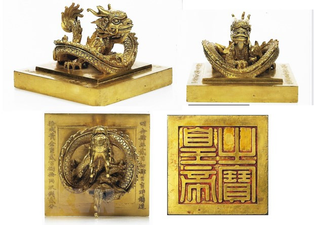 Tiếp tục hoãn đấu giá Kim ấn "Hoàng đế chi bảo" của vua Minh Mạng ảnh 1