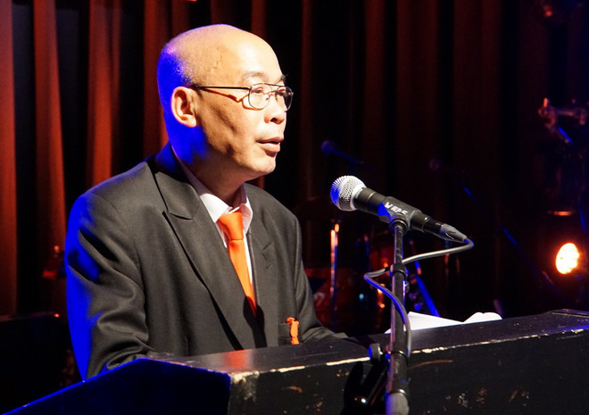 Ông Đào Minh Quang phát biểu tại buổi lễ ra mắt Quỹ. (Ảnh: Phạm Văn Thắng/Vietnam+) Ra mắt quỹ hỗ trợ giáo dục, đào tạo và nghệ thuật Việt-Đức ảnh 1
