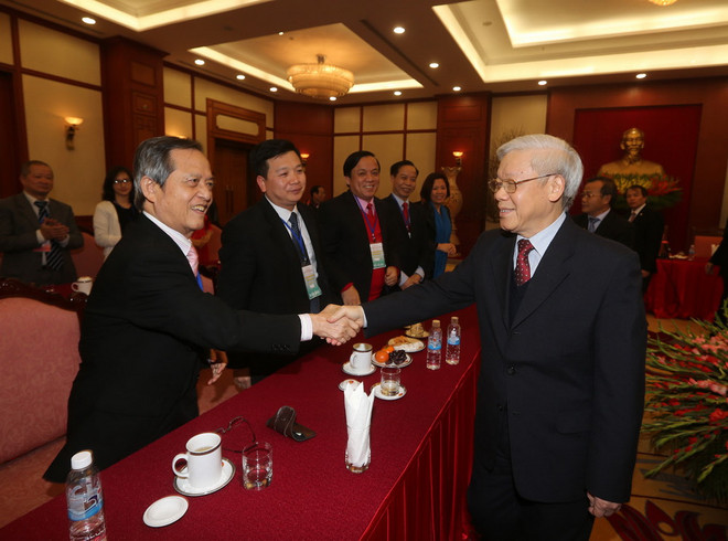 Tổng Bí thư tiếp đoàn kiều bào tiêu biểu về dự Xuân Quê hương ảnh 1