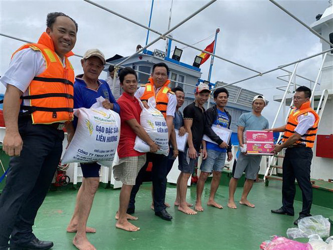 Hỗ trợ các tàu cá bị cạn kiệt lương thực đang neo đậu ở Trường Sa ảnh 1