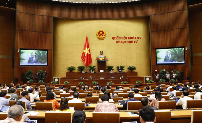 Quốc hội cho ý kiến 4 dự luật, nghị quyết trong ngày làm việc đầu tuần ảnh 1
