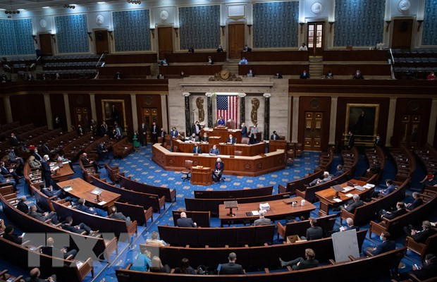 Một phiên họp của Hạ viện Mỹ ở Washington, DC . (Ảnh: AFP/TTXVN) Quốc hội Mỹ "chạy nước rút" trước thời hạn đóng cửa chính phủ ảnh 1