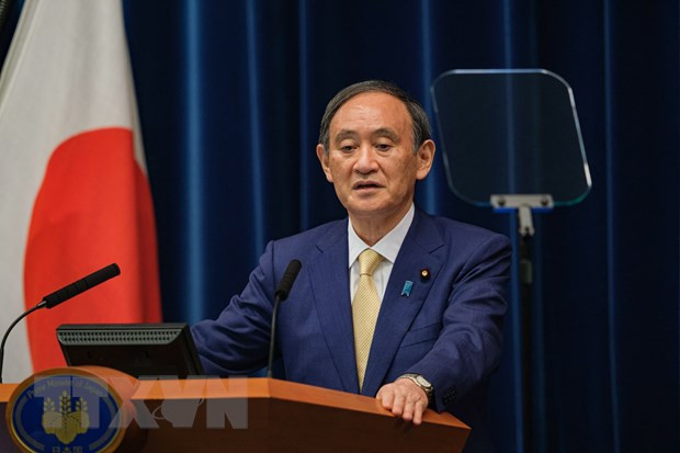 Thủ tướng Nhật Bản Suga Yoshihide. (Ảnh: AFP/TTXVN) Lãnh đạo Nhật Bản, Ấn Độ cam kết đẩy mạnh quan hệ song phương ảnh 1