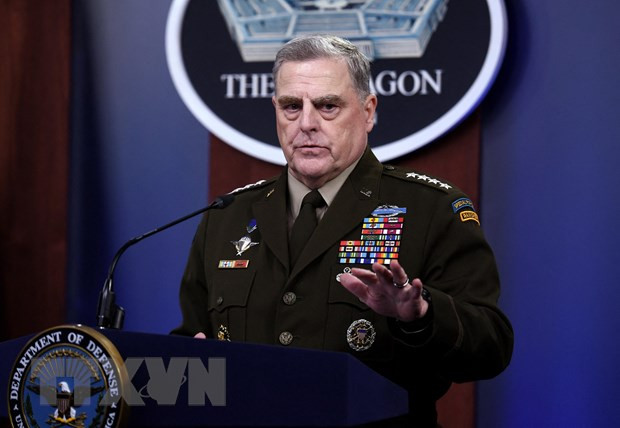 Chủ tịch Hội đồng Tham mưu trưởng liên quân Mỹ, Tướng Mark Milley. (Ảnh: AFP/TTXVN) Tham mưu trưởng liên quân Mỹ cảnh báo nguy cơ nội chiến ở Afghanistan ảnh 1