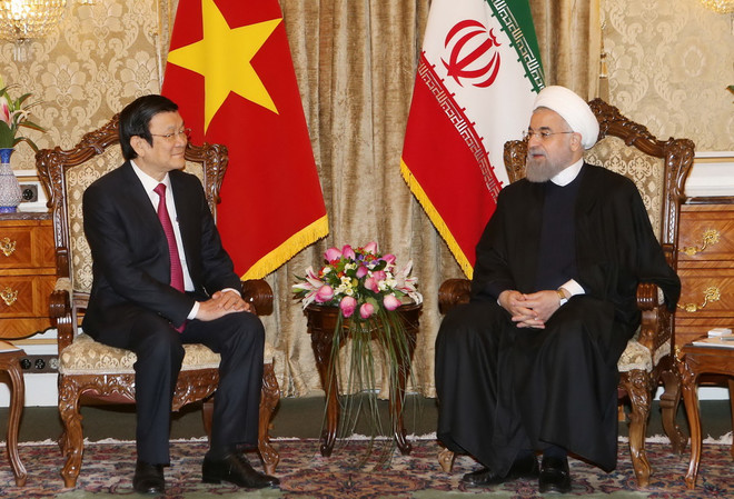 Chủ tịch nước Trương Tấn Sang hội đàm với Tổng thống Iran ảnh 1