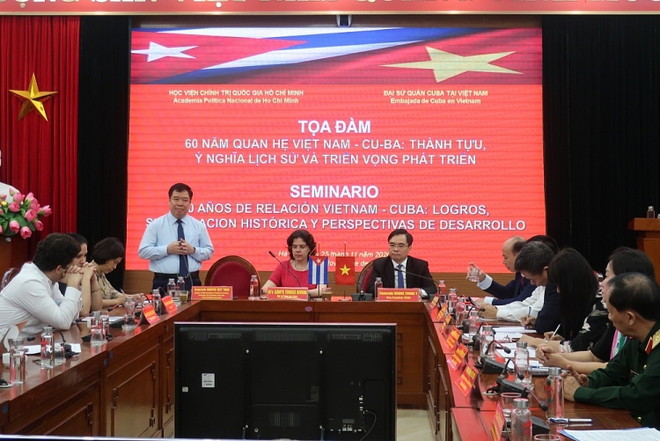 Tọa đàm '60 năm quan hệ Việt Nam-Cuba: Thành tựu, ý nghĩa lịch sử và triển vọng phát triển.' (Nguồn: thoidai.com.vn) Tình đoàn kết Việt Nam-Cuba: Hình mẫu của quan hệ quốc tế ảnh 2