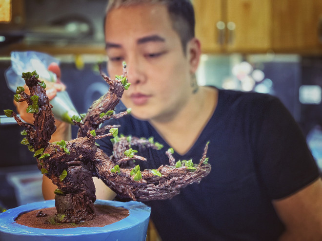 Tết 2019: Những chiếc bánh kem bơ tạo hình cây đào, mai hút khách ảnh 2