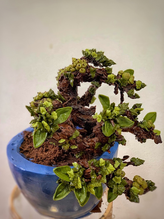 Tết 2019: Những chiếc bánh kem bơ tạo hình cây đào, mai hút khách ảnh 3