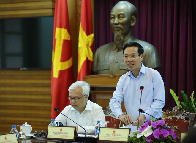 Ông Võ Văn Thưởng phát biểu tại buổi làm việc. (Ảnh: Phương Hoa/TTXVN) Quản lý văn hóa, nghệ thuật: Cần các cơ chế thông thoáng và hiệu quả ảnh 1