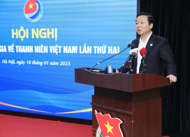 Phó Thủ tướng Trần Hồng Hà phát biểu chỉ đạo. (Ảnh: Minh Đức/TTXVN) Đặt ra yêu cầu, nhiệm vụ mới để phát huy tối đa vai trò của thanh niên ảnh 2