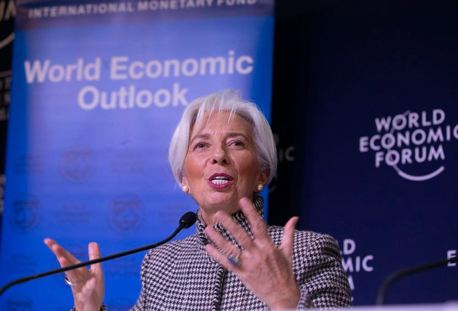 Tổng Giám đốc IMF Christine Lagarde. (Nguồn: THX/TTXVN) Hội nghị mùa Xuân IMF-WB: Kinh tế thế giới đối mặt với bất trắc lớn ảnh 1