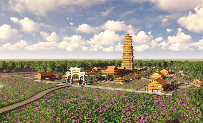 Xây dựng tòa Đại bảo tháp cao 99m tại Thiền viện Trúc Lâm Tháp Mười ảnh 1