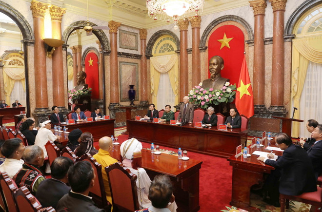 Tổng Bí thư, Chủ tịch nước gặp mặt các già làng, trưởng bản tiêu biểu ảnh 2