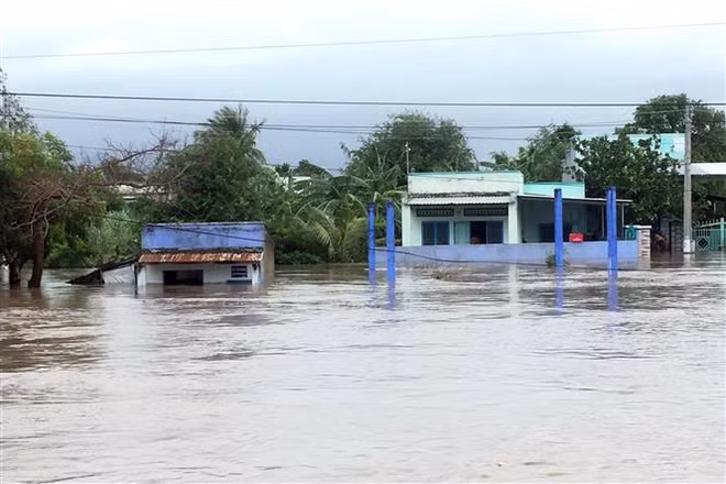 Mưa lũ diễn biến phức tạp sau bão, Ninh Thuận cho học sinh nghỉ học ảnh 1