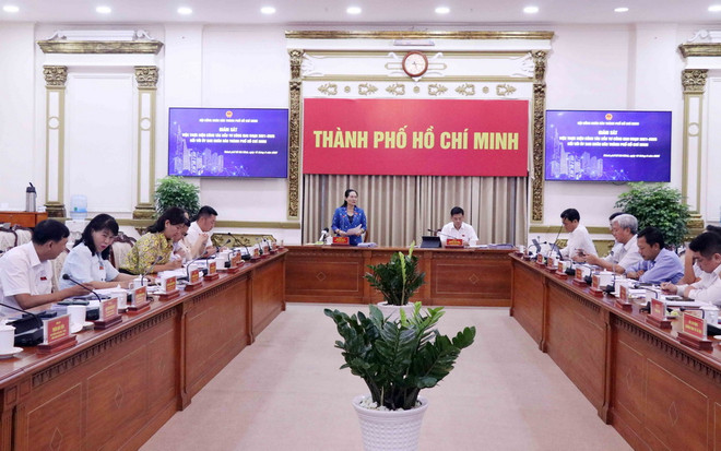 Quang cảnh buổi giám sát. (Ảnh: Xuân Khu/TTXVN) Giám sát đầu tư công ở TP Hồ Chí Minh: Điều hành của UBND còn hạn chế ảnh 1
