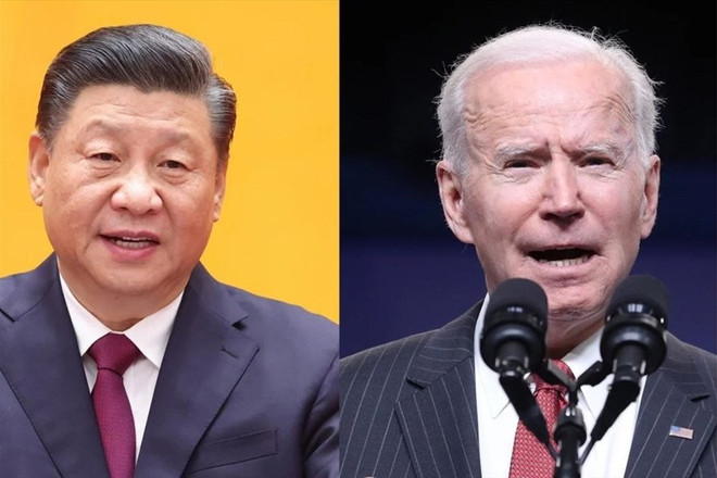 Tổng thống Mỹ Joe Biden và Chủ tịch Trung Quốc Tập Cận Bình. (Ảnh: Tân Hoa xã/Bloomberg) Tổng thống Mỹ và Chủ tịch Trung Quốc bắt đầu hội nghị trực tuyến ảnh 1