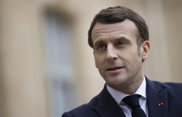Tổng thống Pháp Emmanuel Macron. (Nguồn: EPA-EFE) Pháp ủng hộ nối lại đối thoại với Nga bất chấp căng thẳng giữa hai bên ảnh 1
