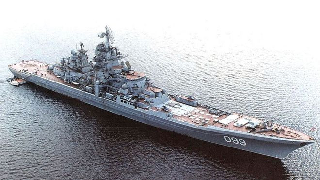 Tàu tuần dương hạt nhân Pyotr Velikiy (Ảnh: NAVAL TODAY) Nga tiến hành phóng thử nghiệm sát thủ diệt tàu sân bay ảnh 1