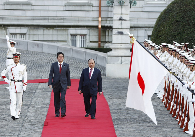 Lễ đón chính thức Thủ tướng Nguyễn Xuân Phúc thăm Nhật Bản ảnh 1
