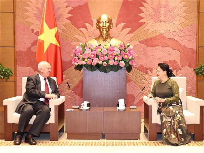 Chủ tịch Quốc hội tiếp Đại sứ Liên bang Nga Vnukov đến chào từ biệt ảnh 2