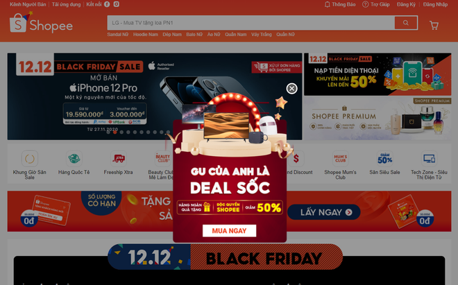 Nhiều mặt hàng khuyến mại trên Shopee. Các trang web thương mại rộn ràng khuyến mãi trong ngày Black Friday ảnh 2