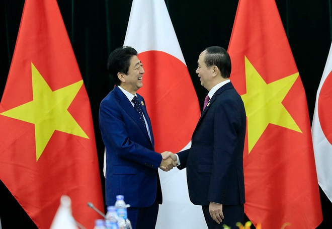 Chủ tịch nước Trần Đại Quang tiếp Thủ tướng Nhật Bản Shinzo Abe ảnh 1
