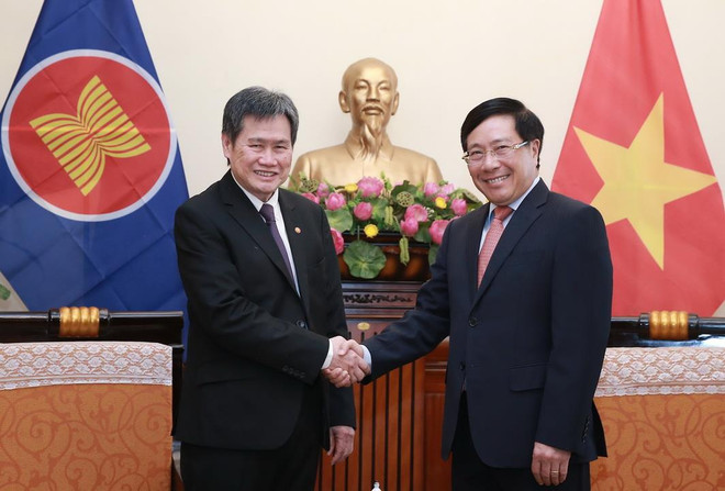 Phó Thủ tướng, Bộ trưởng Phạm Bình Minh tiếp Tổng Thư ký ASEAN ảnh 1