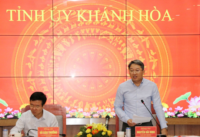 Thường trực Ban Bí thư làm việc với Ban Thường vụ Tỉnh ủy Khánh Hòa ảnh 1