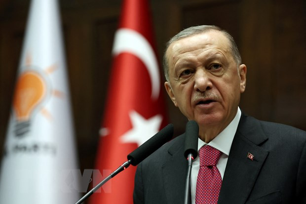 Tổng thống Thổ Nhĩ Kỳ Recep Tayyip Erdogan. (Ảnh: AFP/TTXVN) Tổng thống Recep Tayyip Erdogan giành gần 50% số ghế ở Quốc hội ảnh 1
