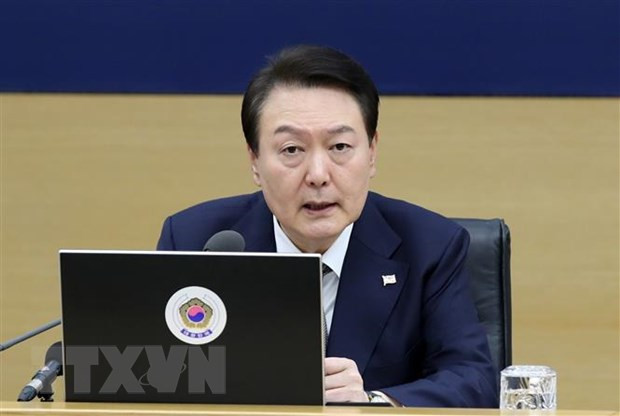 Tổng thống Hàn Quốc Yoon Suk-yeol. (Ảnh: Yonhap/TTXVN) Hàn Quốc kêu gọi phản ứng cứng rắn trước mối đe dọa hạt nhân ảnh 1