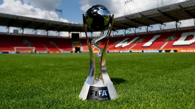 Chiếc cúp vô địch dành cho đội đăng quang U20 World Cup 2023. (Nguồn: FIFA) U20 World Cup 2023: Lễ khai mạc gắn kết văn hóa Argentina và bóng đá ảnh 1