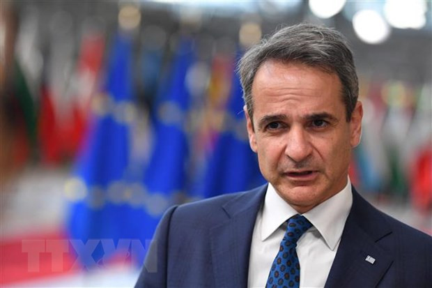 Thủ tướng Hy Lạp Kyriakos Mitsotakis. (Ảnh: AFP/TTXVN) Thủ tướng Hy Lạp kêu gọi tổ chức bỏ phiếu vòng 2 vào tháng sau ảnh 1