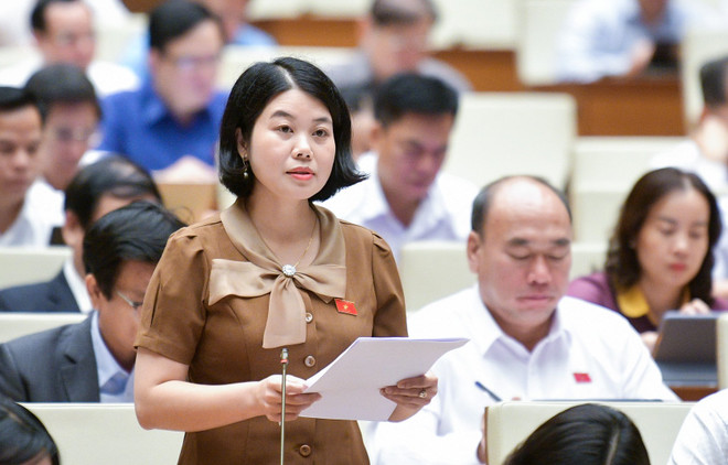 Đại biểu Nguyễn Thị Huế, Đoàn đại biểu Quốc hội tỉnh Bắc Kạn. (Ảnh: TTXVN) ĐB Nguyễn Thị Huế_Đoàn ĐBQH tỉnh Bắc Kạn.jpg