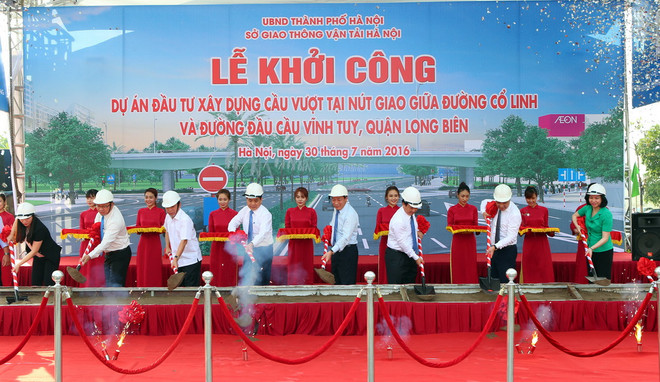 Khởi công xây cầu vượt nút giao đường Cổ Linh-cầu Vĩnh Tuy ảnh 1