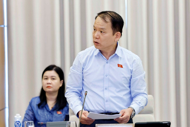 Chủ nhiệm Ủy ban Pháp luật của Quốc hội Hoàng Thanh Tùng trình bày tóm tắt báo cáo thẩm tra. (Ảnh: Doãn Tấn/TTXVN) ttxvn_thuong vu quoc hoi 3.jpg