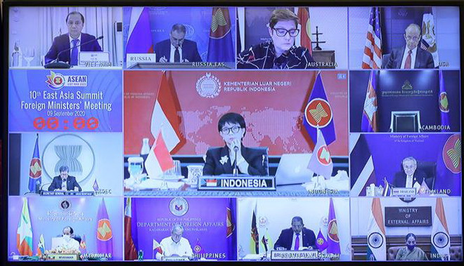 Hội nghị trực tuyến Bộ trưởng Ngoại giao Cấp cao Đông Á lần thứ 10 ảnh 1